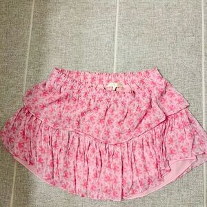 LoveShackFancy Floral Pink Women's Skirt